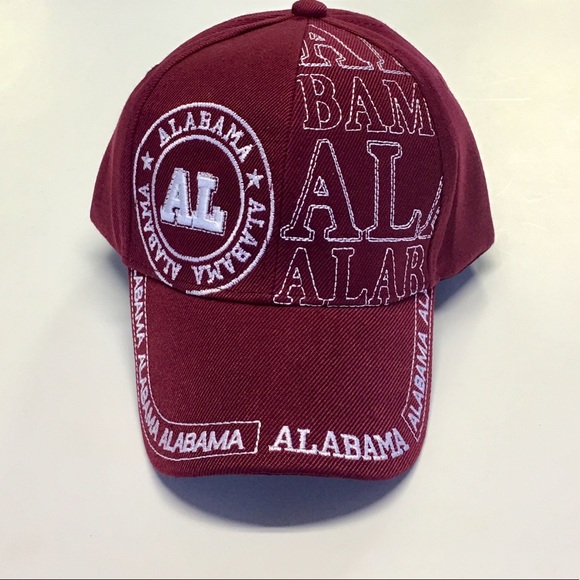 Alabama Football Adjustable Cap Hat Red White SEC - Picture 2 of 8